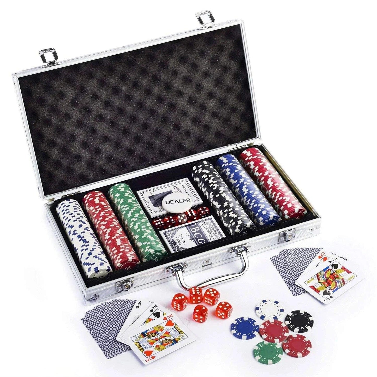 Poker Complete Game Set - Casino Style 300 Chips/Pcs (Multiplayer) - Jaiman Toys