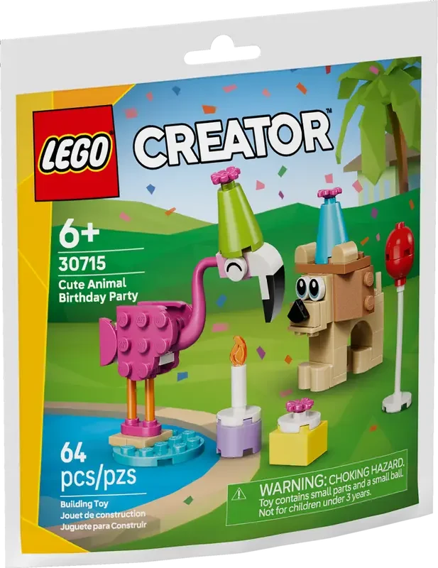 LEGO® 30715 Creator Cute Animal Birthday Party  | 64-Piece Building Toy | Ages 6+