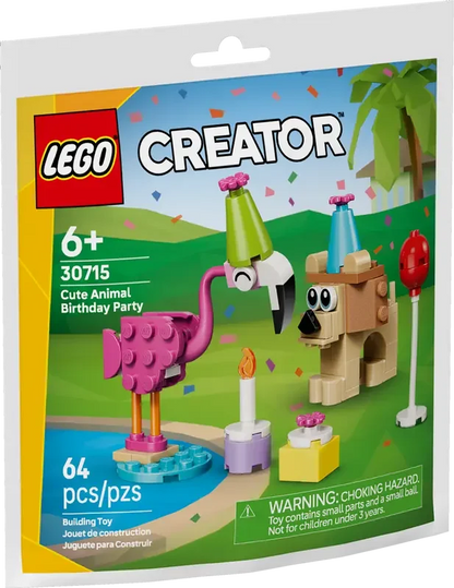 LEGO® 30715 Creator Cute Animal Birthday Party  | 64-Piece Building Toy | Ages 6+