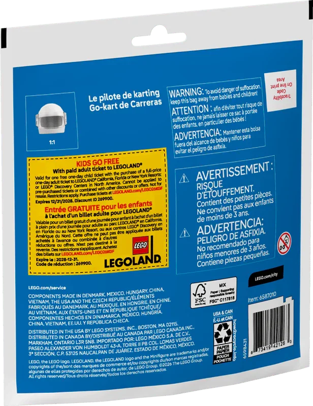 LEGO® 30719 City Go-Kart Racer | 48-Piece Building Toy | Ages 6+