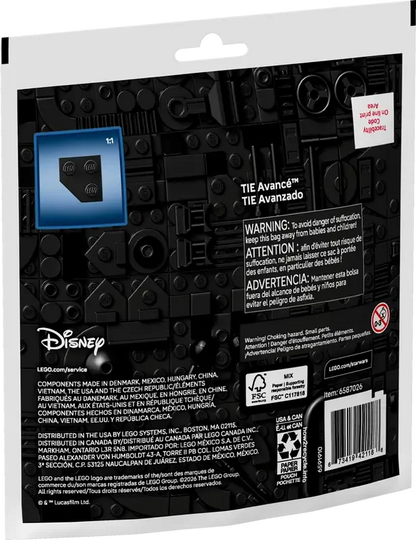 LEGO® 30727 Star Wars™ TIE Advanced™ Mini-Build | 68-Piece Building Toy | Ages 6+