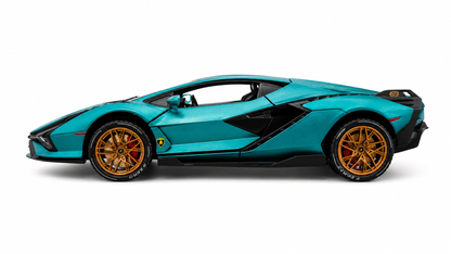 Joy Junction 1:24 Lamborghini Sian FKP 63 Scale Die-Cast Model Car with Display Case – Premium Metal Supercar Collectible (Green)