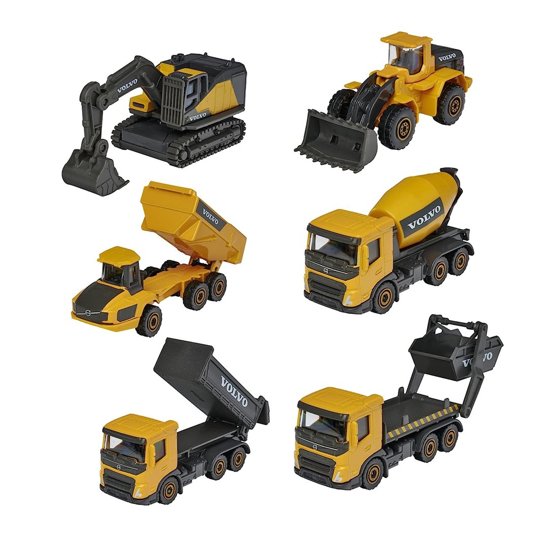 Majorette Construction Volvo 3 Pieces Set 1 Piece (Random Selection from 2 Assortments) Toys for Kids 3+ Years