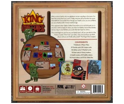 King of the Creepies Card Game – Combat Strategy Game for 2-6 Players | 30-60 Minutes