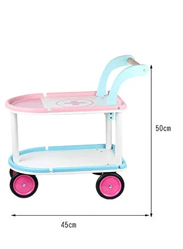 Little Medics Wooden Role-Play Medical Trolley – Pretend Doctor Kit with Accessories, 3Yrs+ - Jaiman Toys