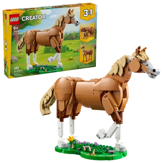 LEGO 31166 Creator 3in1 Beautiful Horse Toy Animal Building Set Toys for 9+ Gift for Boys and Girls - Jaiman Toys