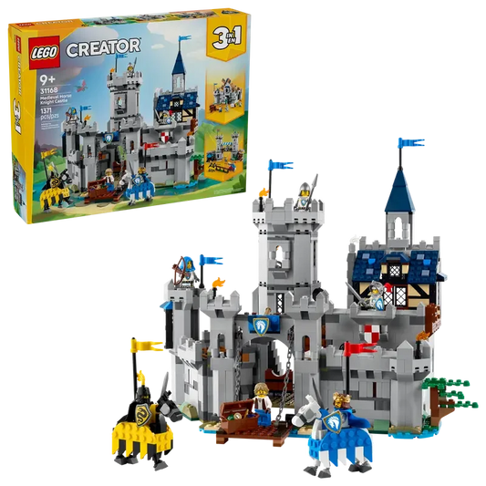 LEGO 31168 Creator 3-in-1 Medieval Horse Knight Castle  1,371 Pieces, Ages 9+ - Jaiman Toys