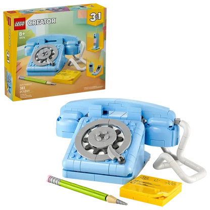 LEGO 31174 Creator 3-in-1 Retro Telephone  383-Piece Nostalgic Build & Display Set, Ages 8+ - Jaiman Toys