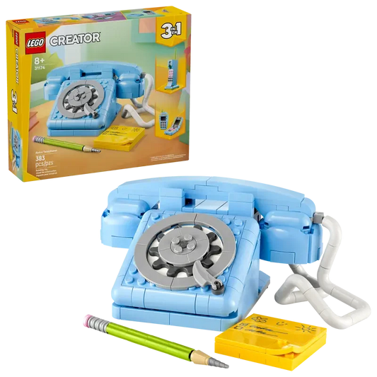 LEGO 31174 Creator 3-in-1 Retro Telephone  383-Piece Nostalgic Build & Display Set, Ages 8+ - Jaiman Toys