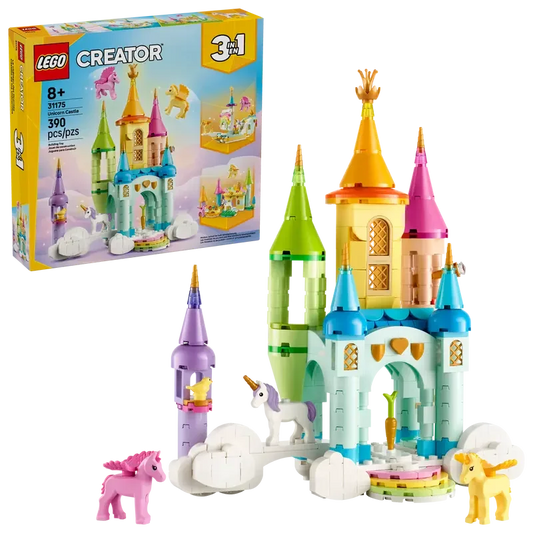 LEGO 31175 Creator 3-in-1 Unicorn Castle  390-Piece Fantasy Build with Unicorn & Pegasus Figures, 8Years+ - Jaiman Toys