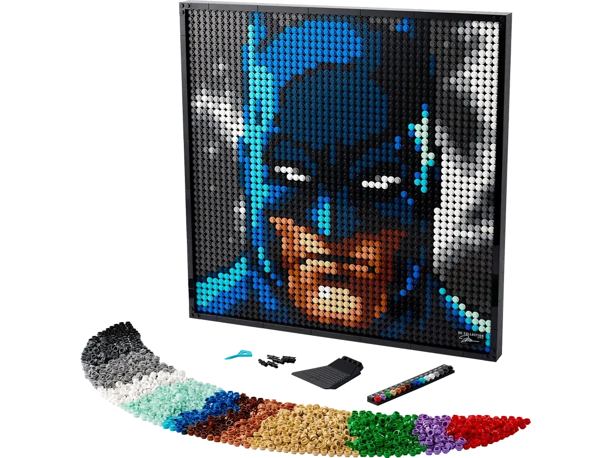 LEGO Art Jim Lee Batman Collection 31205 Canvas Wall Decor with The Joker or Harley Quinn, Crafts Xmas Gift Idea for Him, Her, Men, Women, DIY Poster, Big Set for Adults,