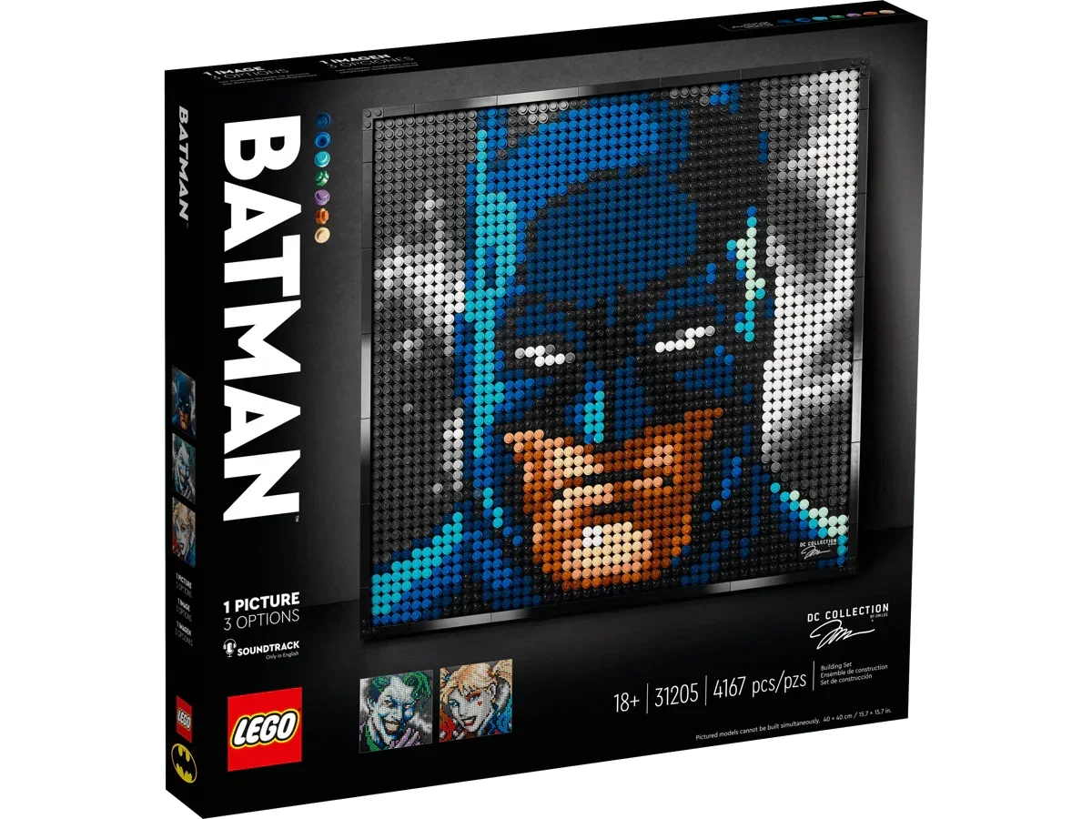 LEGO Art Jim Lee Batman Collection 31205 Canvas Wall Decor with The Joker or Harley Quinn, Crafts Xmas Gift Idea for Him, Her, Men, Women, DIY Poster, Big Set for Adults,