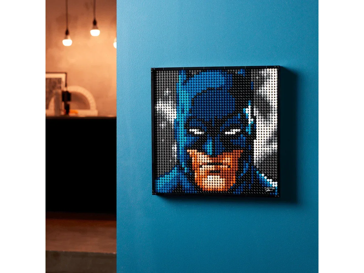 LEGO Art Jim Lee Batman Collection 31205 Canvas Wall Decor with The Joker or Harley Quinn, Crafts Xmas Gift Idea for Him, Her, Men, Women, DIY Poster, Big Set for Adults,