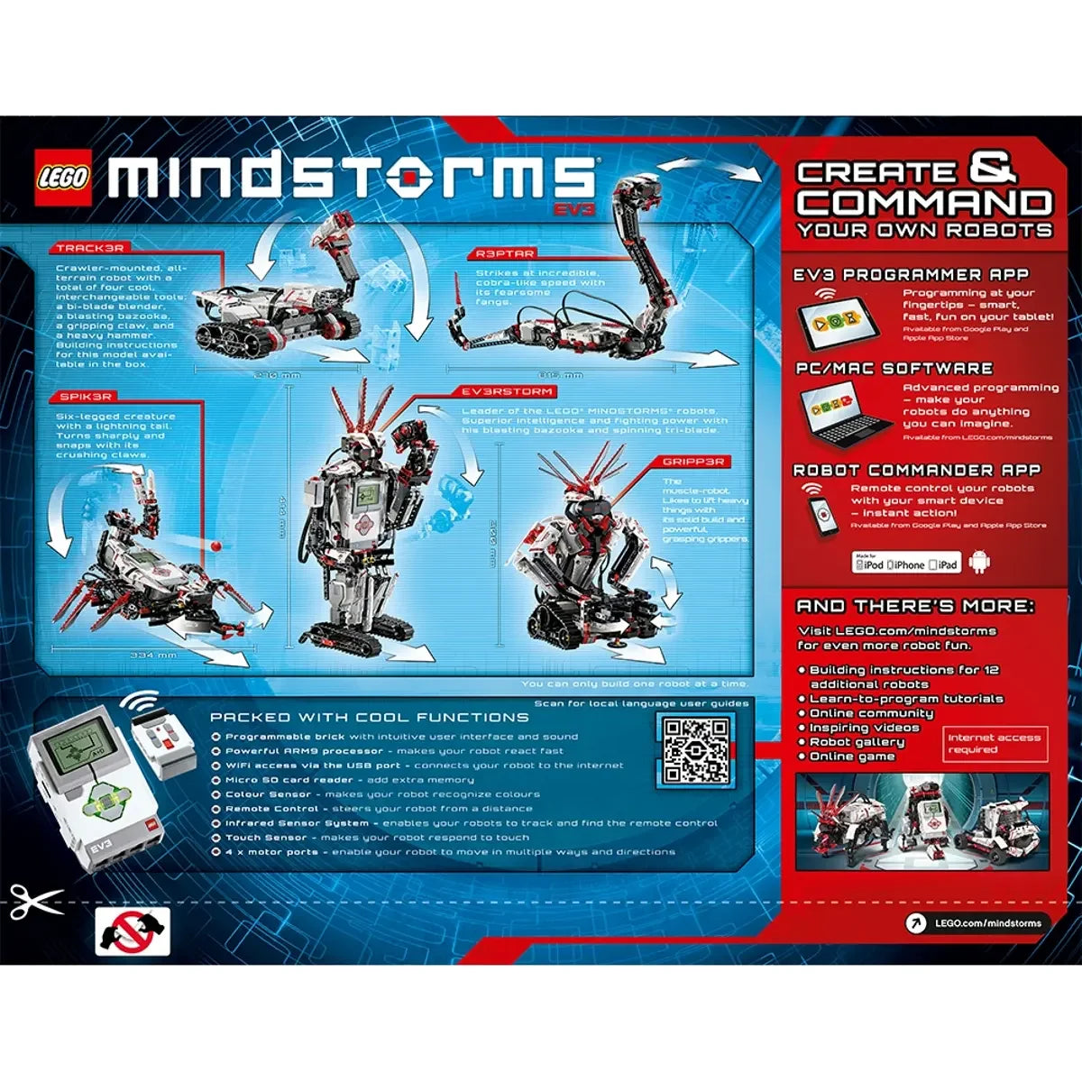 LEGO Mindstorms EV3 (31313) Programmable Robot Kit  601 Pieces, Ages 10+, Remote Control