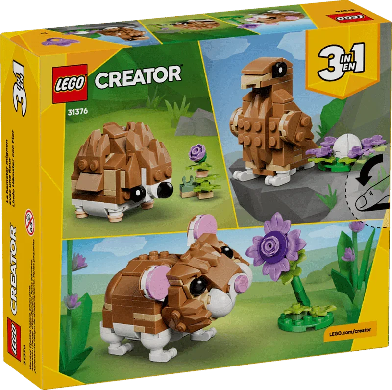 Lego 31376 Creator Cute Hamster With A Flower (166 Pieces)