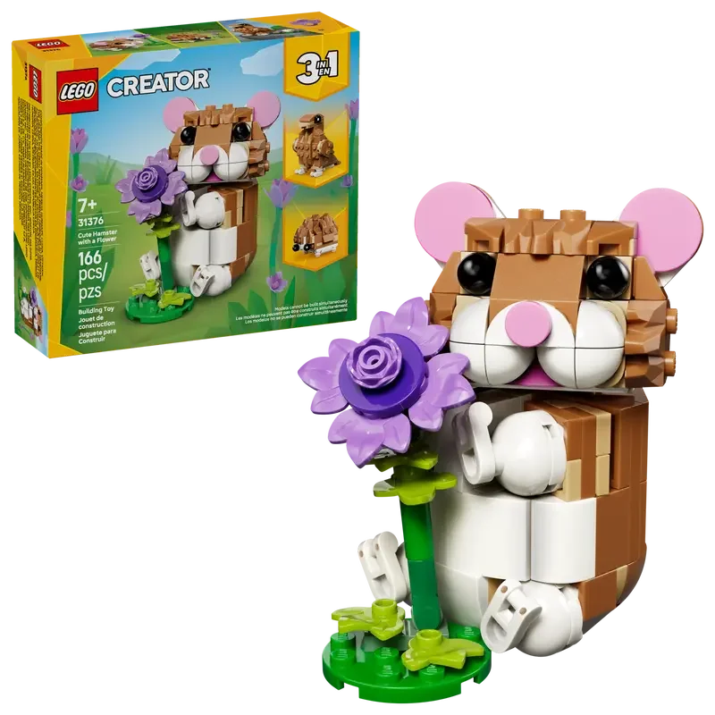 Lego 31376 Creator Cute Hamster With A Flower (166 Pieces)