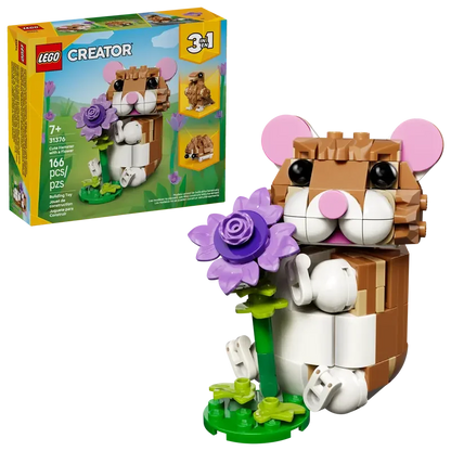 Lego 31376 Creator Cute Hamster With A Flower (166 Pieces)