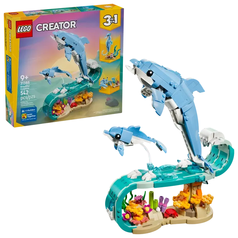 LEGO® 31385 Creator  Sea Animals: Beautiful Dolphins 9+ | 542 pieces