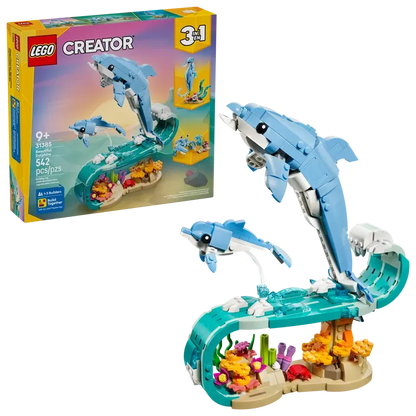 LEGO® 31385 Creator  Sea Animals: Beautiful Dolphins 9+ | 542 pieces