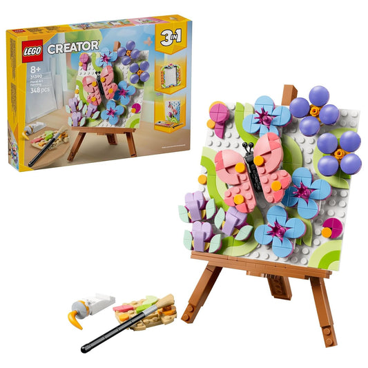 LEGO Creator 3 in 1 Floral Art Decor Painting - Rebuilds into Frame or Palette and Sketch - 31390