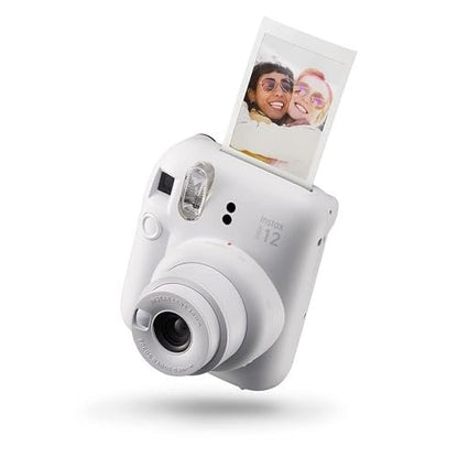 Fujifilm Instax Mini 12 Instant Camera + 10 Film Shots + Carrying Case - Clay White , Mini 12