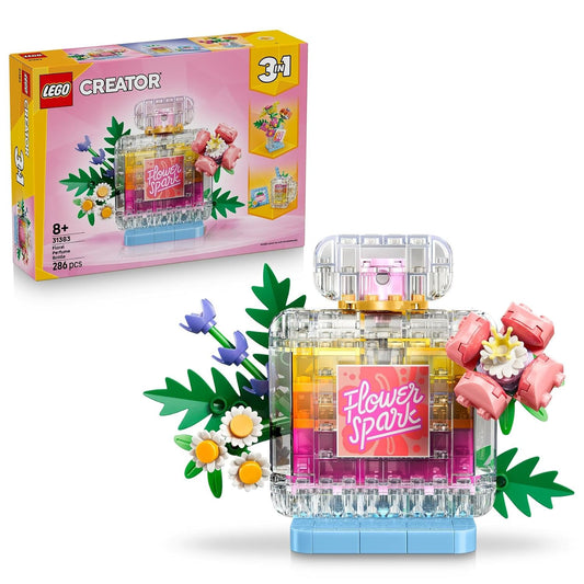 LEGO Creator 3 in 1 Floral Decor Perfume Bottle - Building Toy for Girls and Boys, Ages 8+ - 31383