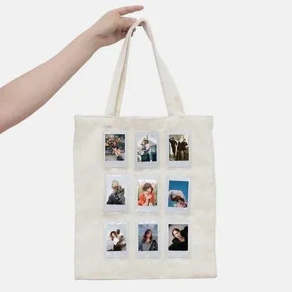 Instax Mini Photo Display Canvas Tote Bag | Custom Photocard Holder Bag