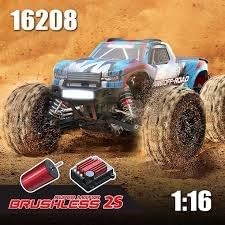 MJX Hyper Go 1:16 Scale 4WD Brushless RC Monster Truck | 2852 Brushless Motor, 45A ESC, 2.2kg Servo, 2.4GHz Ready-to-Run High-Speed Off-Road Remote Control Car