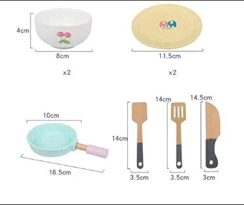 Breatoi Deluxe Wooden Pretend Play Kitchen Set with Utensils & Accessories – Pink & Silver - Jaiman Toys