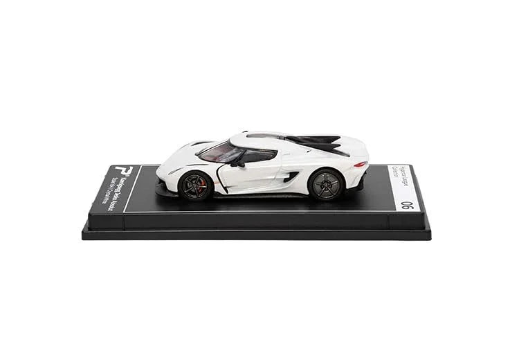 PosterCars 1:64 Koenigsegg Jesko Absolut 06 – Crystal White Acrylic Box | Hypercar League Collection Diecast Model - Jaiman Toys