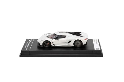PosterCars 1:64 Koenigsegg Jesko Absolut 06 – Crystal White Acrylic Box | Hypercar League Collection Diecast Model - Jaiman Toys