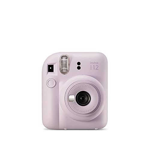 Fujifilm Instax Mini 12 Instant Camera + 20 Shot Films + 1x Crystal Clear Camera Case + 1x Close up Selfie Lens + 5X Plastic Photo Frame (Lilac Purple, Mini 12)