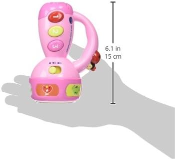 VTech Spin and Learn Color Flashlight, Pink | Interactive Educational Flashlight Toy with Colors, Numbers, Animals, Songs & Light-Up Learning for Toddlers