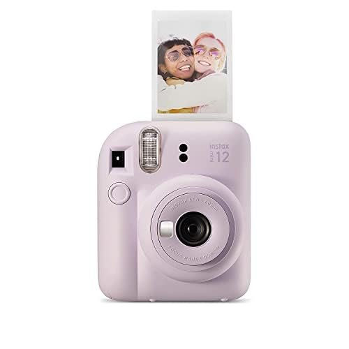 Fujifilm Instax Mini 12 Instant Camera + 20 Shot Films + 1x Crystal Clear Camera Case + 1x Close up Selfie Lens + 5X Plastic Photo Frame (Lilac Purple, Mini 12)