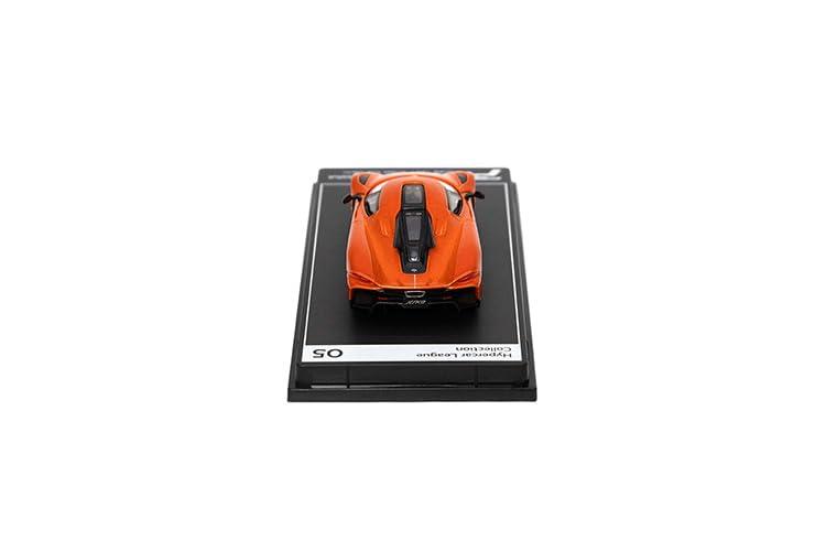 PosterCars 1:64 Koenigsegg Jesko Absolut 05 – Sweet Mandarin Acrylic Box | Hypercar League Collection Diecast Model - Jaiman Toys