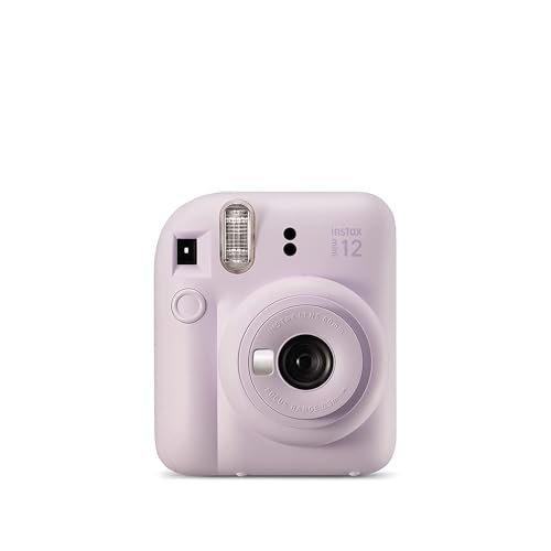 Fujifilm Instax Mini 12 Instant Camera + 10 Shot Films + PU Leather Camera Case + Instax Photo Album 64 Sheets + Closeup Selfie Lens (Lilac Purple, Mini 12)