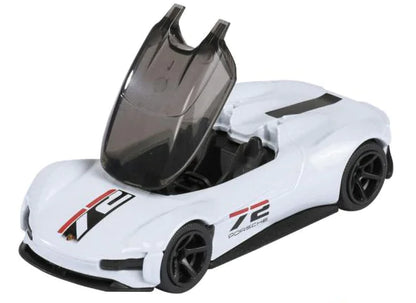 Majorette Porsche Vision Gran Turismo White Diecast Car – 1:64 Scale Concept Model with Moving Parts