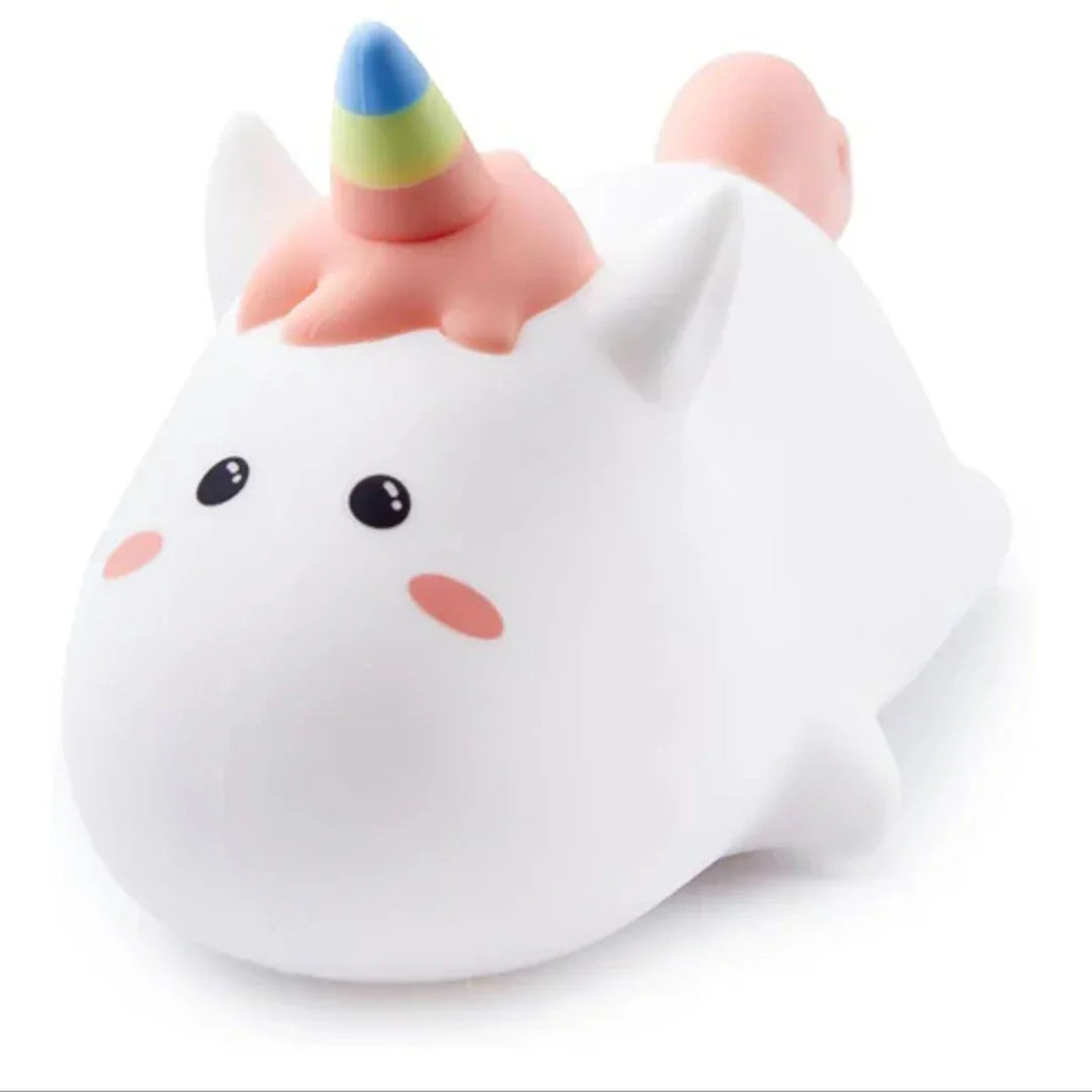 Unicorn Pat Lamp Silicone – Soft LED Bedside Light for Kids | Rechargeable & Touch Control Baby Night
