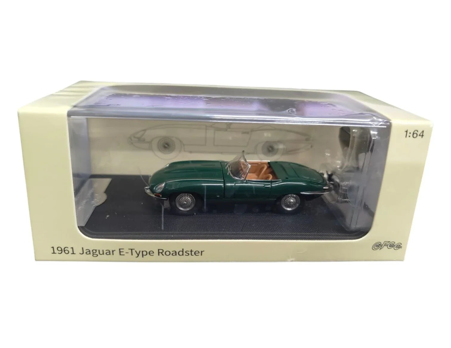 GFCC 1:64 Jaguar E-Type 1961 Roadster Green Diecast Car