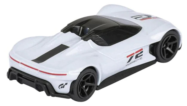 Majorette Porsche Vision Gran Turismo White Diecast Car – 1:64 Scale Concept Model with Moving Parts