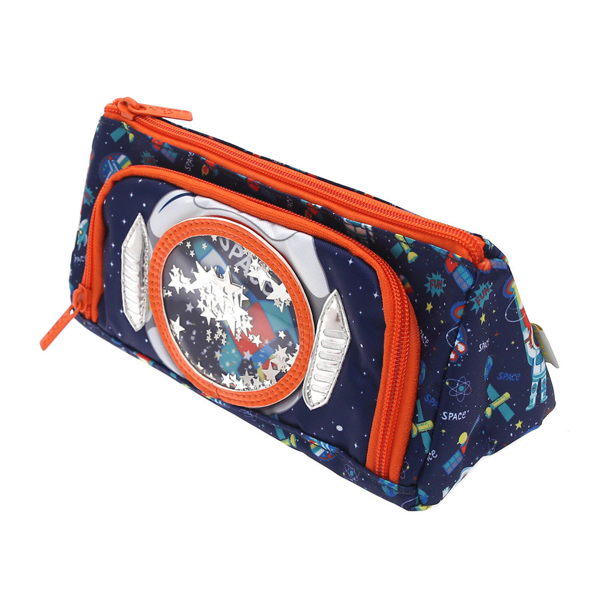 Vest Construction Astronaut Rocket Pencil Case – Kids Stationery Organizer Zipper Pencil Pouch for School