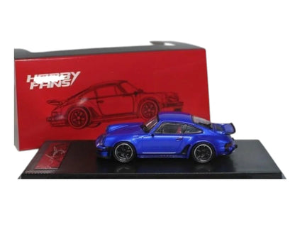 Hobby Fans 1/64 Scale Porsche 930 Singer Turbo Study Blue Diecast Car Model - Jaiman Toys