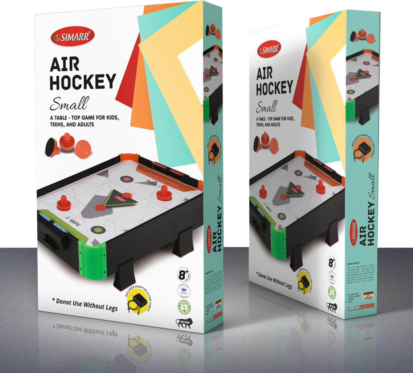 Simarr Air Hockey Small Table Game – Compact Electric Air Hockey Board with Pucks & Paddles for Kids and Family