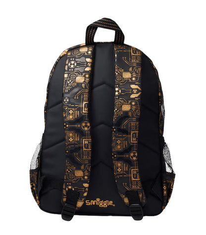 Smiggle Soccer Backpack | 42cm Kids School Bag with Football Front Pocket, Dual Bottle Pockets & Padded Shoulder Straps