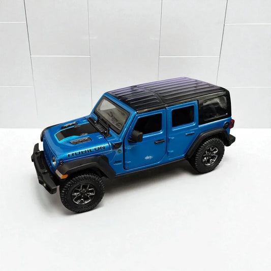 Rastar 1:24 Jeep Wrangler Rubicon 4xe Die-Cast Model – Blue | Openable Doors (64610) - Jaiman Toys