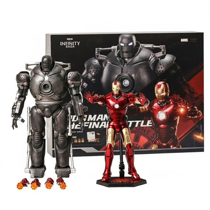 ZD Toys 1/10 Iron Man The Final Battle MK3 & Iron Monger Light Up Action Figure Collectible