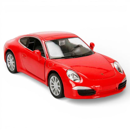 RMZ City 1:36  Porsche 911 Carrera S  Diecast Car Model – Red | Openable Doors, Sound & Light