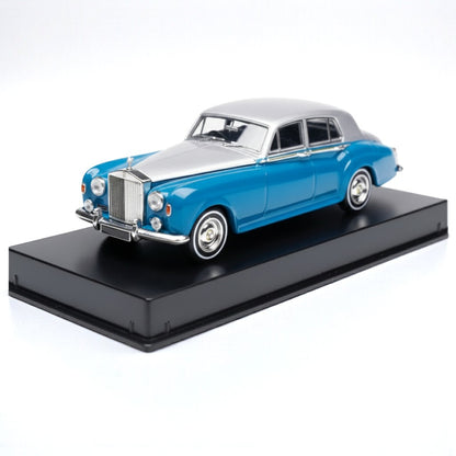 GFCC 1:64 Scale 1965 Rolls-Royce Silver Cloud III Blue and Silver Diecast Car Model
