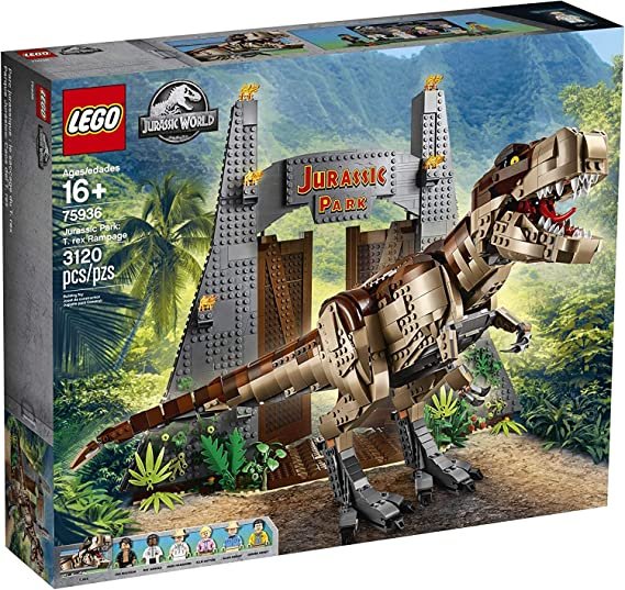 Lego 75936 Jurassic World Jurassic Park: T. rex Rampage Building Kit (3120 Pieces)