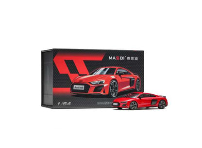 MASSDI 1:64 2022 Audi R8 V10 Coupe Performance Red Die-Cast Model Car Collectible